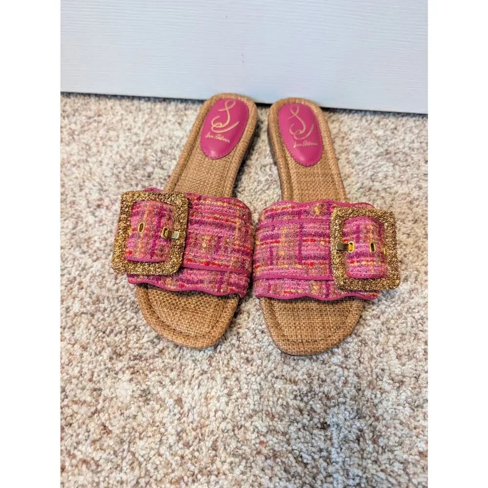 SAM EDELMAN BAMBINI Slide, Sandal by Anthropologie, size 10, Pink Tweed - Picture 8 of 8
